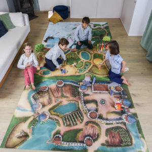 Tapis de jeu enfant Carpeto Circuit Urbain Moyen Modèle 120x80 cm